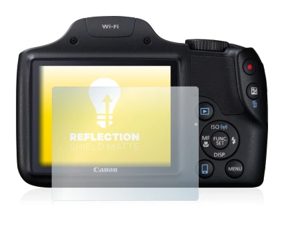 Image de l'appareil Canon PowerShot SX530 HS avec une grande variété de protections d'écran.