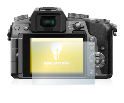 Image de l'appareil Panasonic Lumix DMC-G70 avec une grande variété de protections d'écran.