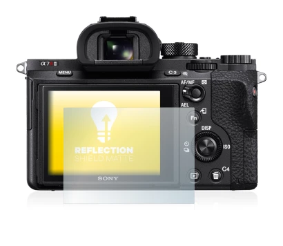 Image de l'appareil Sony Alpha 7R II avec une grande variété de protections d'écran.