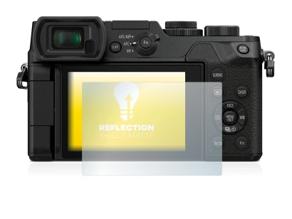 Image de l'appareil Panasonic Lumix DMC-GX8 avec une grande variété de protections d'écran.