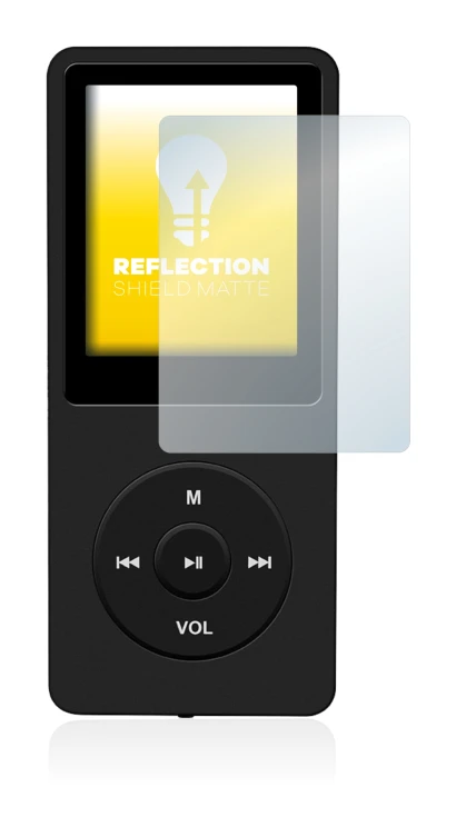 Image de l'appareil AGPtek 8GB MP3-Player avec une grande variété de protections d'écran.
