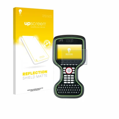 Face avant d’un emballage produit avec le logo de la marque upscreen. À côté, l’appareil Leica CS20 3.75G Disto est représenté