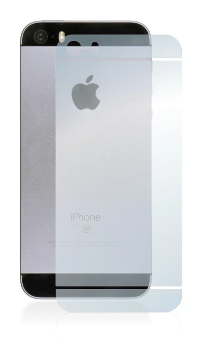 Image de l'appareil Apple iPhone SE 2016 Le dos (tutt la surface) avec une grande variété de protections d'écran.