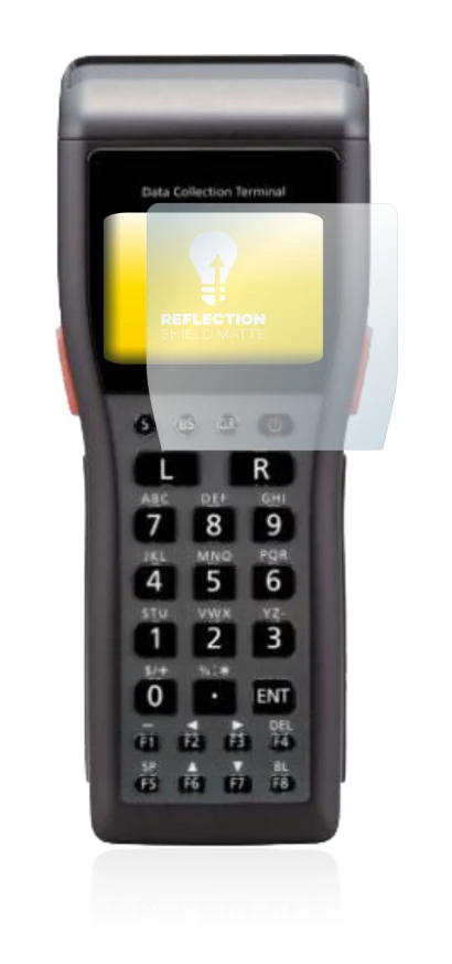 Image de l'appareil Casio DT-930 avec une grande variété de protections d'écran.