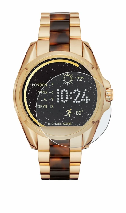 Image de l'appareil Michael Kors Access Bradshaw avec une grande variété de protections d'écran.