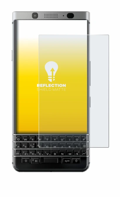 Image de l'appareil BlackBerry Keyone avec une grande variété de protections d'écran.