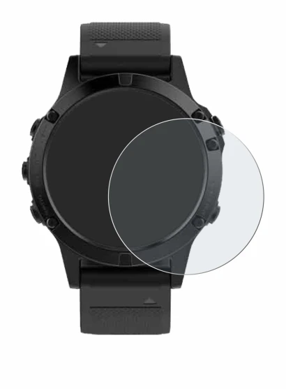 Image de l'appareil Garmin Fenix 5 (47 mm) avec une grande variété de protections d'écran.