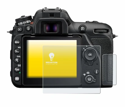 Image de l'appareil Nikon D7500 avec une grande variété de protections d'écran.
