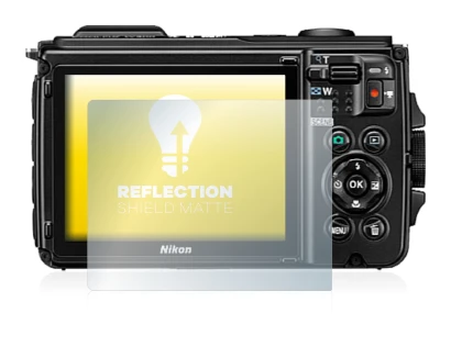 Image de l'appareil Nikon Coolpix W300 avec une grande variété de protections d'écran.