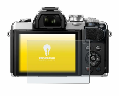Image de l'appareil Olympus OM-D E-M10 Mark III avec une grande variété de protections d'écran.