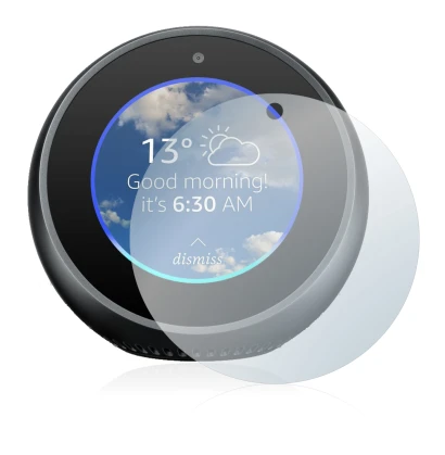 Image de l'appareil Amazon Echo Spot avec une grande variété de protections d'écran.