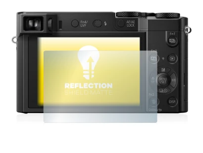 Image de l'appareil Panasonic Lumix DMC-TZ100 avec une grande variété de protections d'écran.