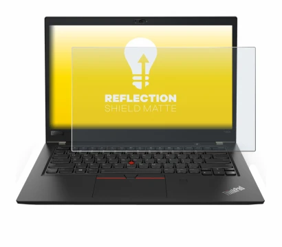 Image de l'appareil Lenovo ThinkPad T480s avec une grande variété de protections d'écran.