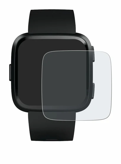 Image de l'appareil Fitbit Versa avec une grande variété de protections d'écran.