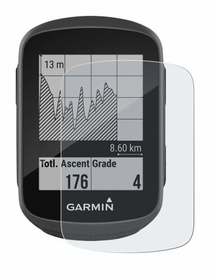 Image de l'appareil Garmin Edge 130 avec une grande variété de protections d'écran.
