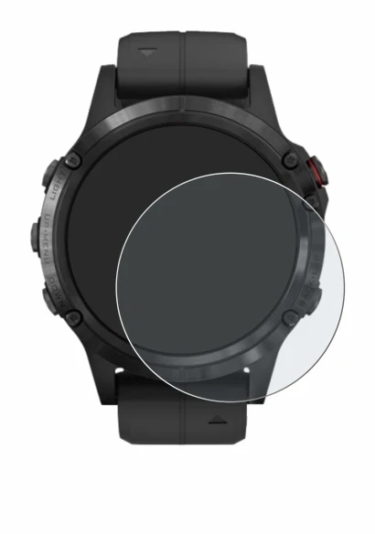 Image de l'appareil Garmin Fenix 5 Plus (47 mm) avec une grande variété de protections d'écran.