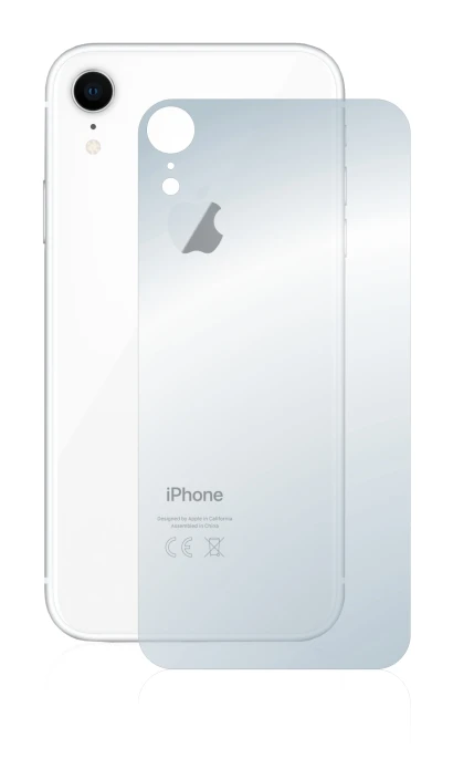 Image de l'appareil Apple iPhone XR (Le dos) avec une grande variété de protections d'écran.