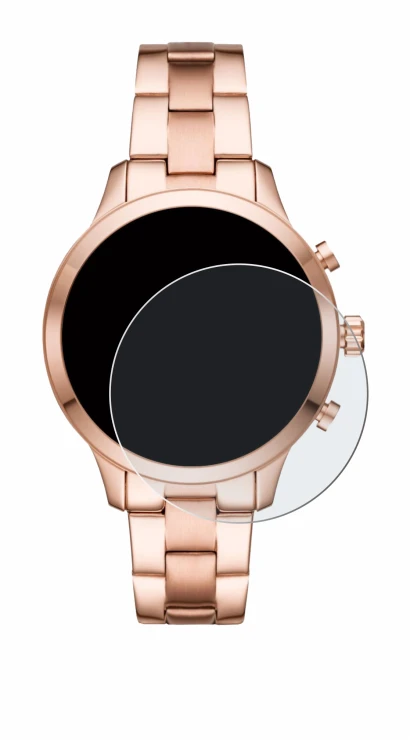 Image de l'appareil Michael Kors Access Runway (41 mm) avec une grande variété de protections d'écran.