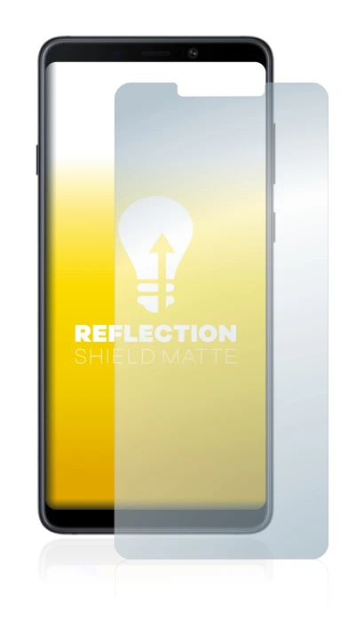 Image de l'appareil Samsung Galaxy A9 2018 avec une grande variété de protections d'écran.