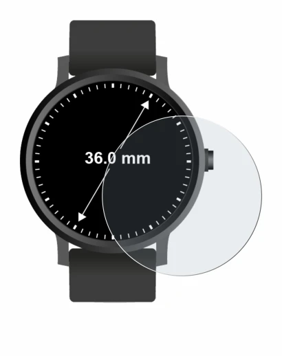 Image de l'appareil Circulaire Displays (ø: 36 mm) avec une grande variété de protections d'écran.