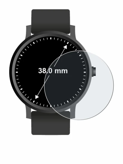 Image de l'appareil Circulaire Displays (ø: 38 mm) avec une grande variété de protections d'écran.
