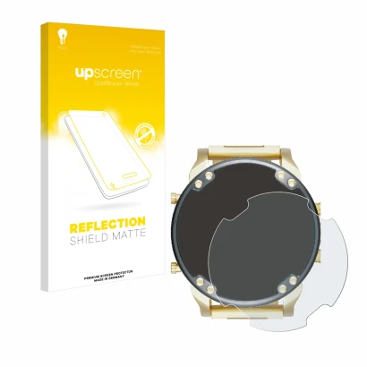 Face avant d’un emballage produit avec le logo de la marque upscreen. À côté, l’appareil Diesel DZ7333 Mr. Daddy 2.0 est repré