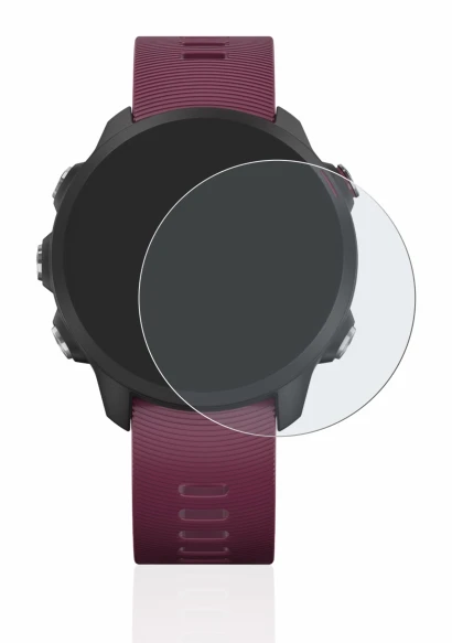 Image de l'appareil Garmin Forerunner 245 avec une grande variété de protections d'écran.