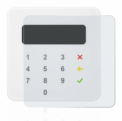 Image de l'appareil SumUp Air avec une grande variété de protections d'écran.
