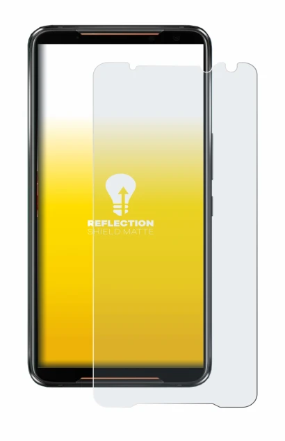 Image de l'appareil ASUS ROG Phone 2 avec une grande variété de protections d'écran.