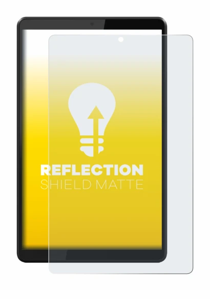 Image de l'appareil Lenovo Tab M8 avec une grande variété de protections d'écran.