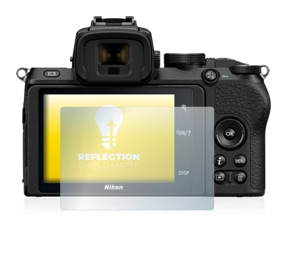 Image de l'appareil Nikon Z 50 avec une grande variété de protections d'écran.