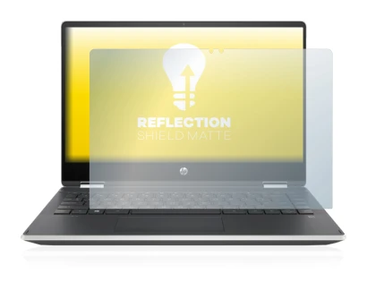 Image de l'appareil HP Pavilion x360 (14-dhX) avec une grande variété de protections d'écran.