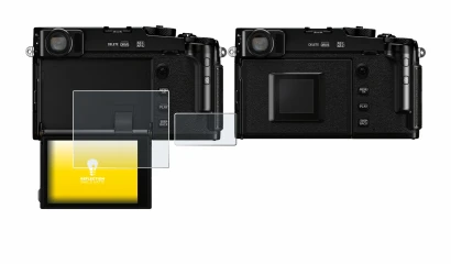 Image de l'appareil Fujifilm X-Pro3 avec une grande variété de protections d'écran.