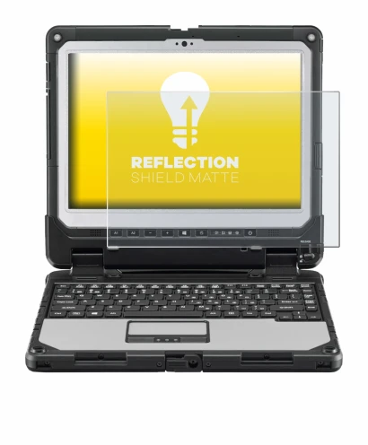 Image de l'appareil Panasonic Toughbook CF-33 avec une grande variété de protections d'écran.