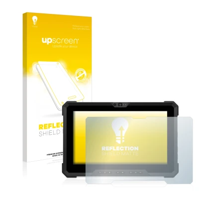 Face avant d’un emballage produit avec le logo de la marque upscreen. À côté, l’appareil Dell Latitude 7220EX Rugged Extreme e