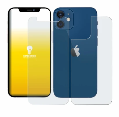 Image de l'appareil Apple iPhone 12 mini (Avant+Arrière) avec une grande variété de protections d'écran.