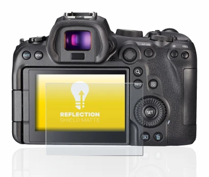 Image de l'appareil Canon EOS R6 avec une grande variété de protections d'écran.