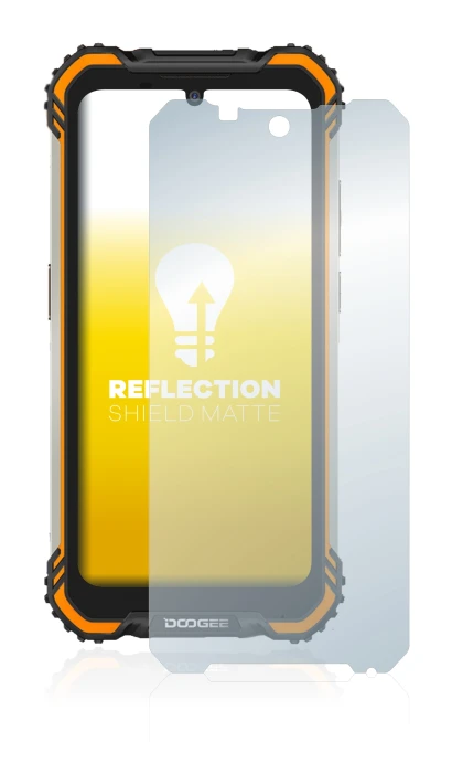 Image de l'appareil Doogee S58 Pro avec une grande variété de protections d'écran.