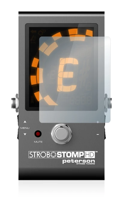Image de l'appareil Peterson Strobostomp HD avec une grande variété de protections d'écran.