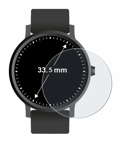 Image de l'appareil Montres (Circulaire, ø: 33.5 mm) avec une grande variété de protections d'écran.