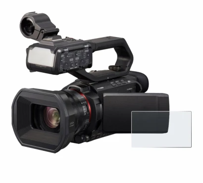Image de l'appareil Panasonic HC-X1500 avec une grande variété de protections d'écran.