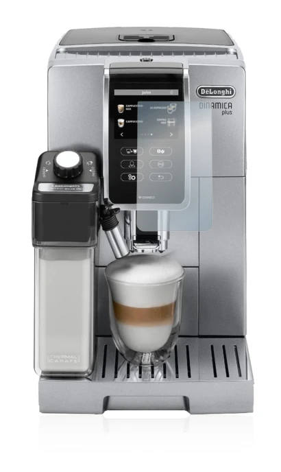 Image de l'appareil DeLonghi Dinamica Plus ECAM370.95.T avec une grande variété de protections d'écran.