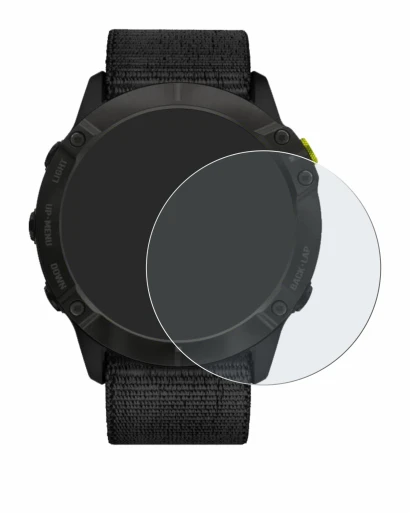 Image de l'appareil Garmin Enduro avec une grande variété de protections d'écran.