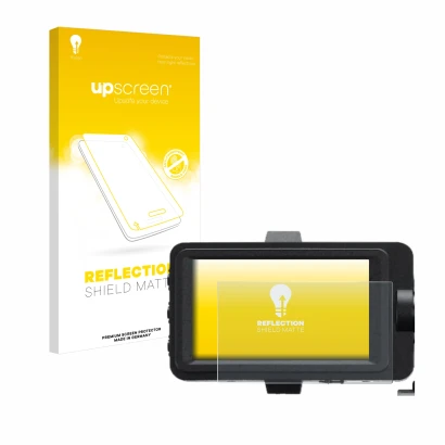 Face avant d’un emballage produit avec le logo de la marque upscreen. À côté, l’appareil Sony FX6 est représenté avec la prote