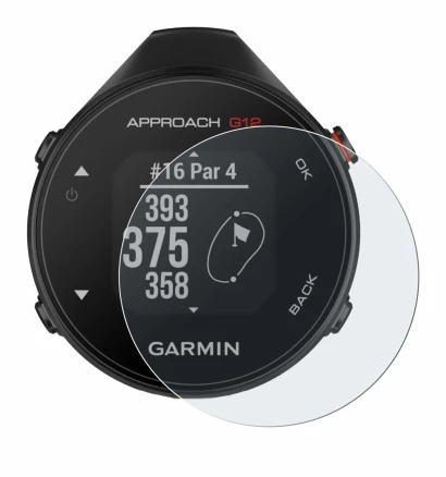 Image de l'appareil Garmin Approach G12 avec une grande variété de protections d'écran.