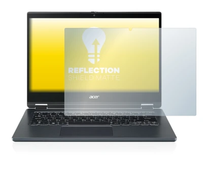 Image de l'appareil Acer TravelMate Spin P4 14" 16:9 avec une grande variété de protections d'écran.
