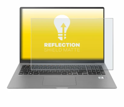 Image de l'appareil LG gram 17'' 2021 avec une grande variété de protections d'écran.