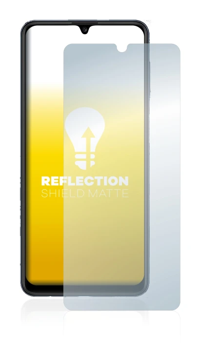 Image de l'appareil Samsung Galaxy M32 avec une grande variété de protections d'écran.