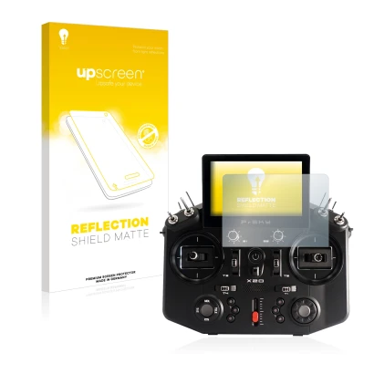 Face avant d’un emballage produit avec le logo de la marque upscreen. À côté, l’appareil FrSky Tandem X20 est représenté avec 