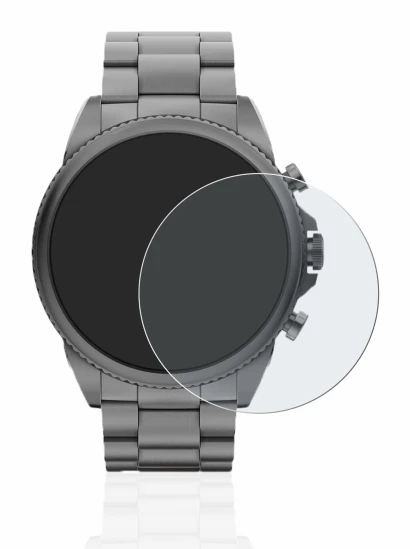 Image de l'appareil Fossil Gen 6 (44mm) avec une grande variété de protections d'écran.